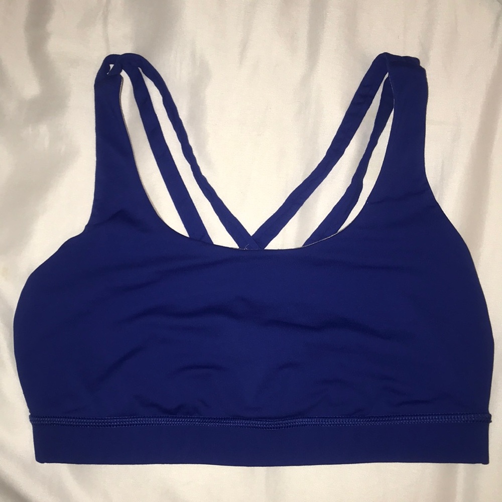 Royal blue LuluLemon cross back sports bra